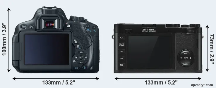 Comparison T4i or X Typ 113 rear