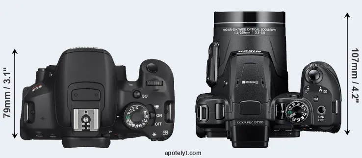 Compare T4i versus B700 top