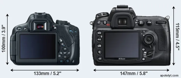 Comparison T4i or D300S rear