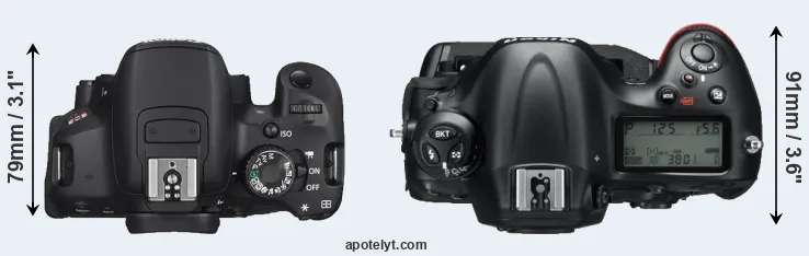 Compare T4i versus D4 top