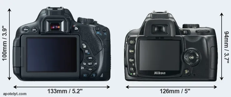 Comparison T4i or D60 rear