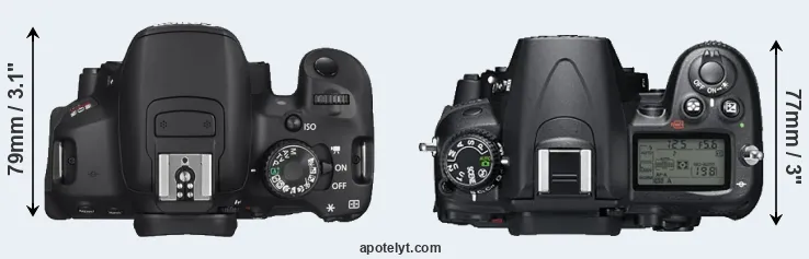 Compare T4i versus D7000 top