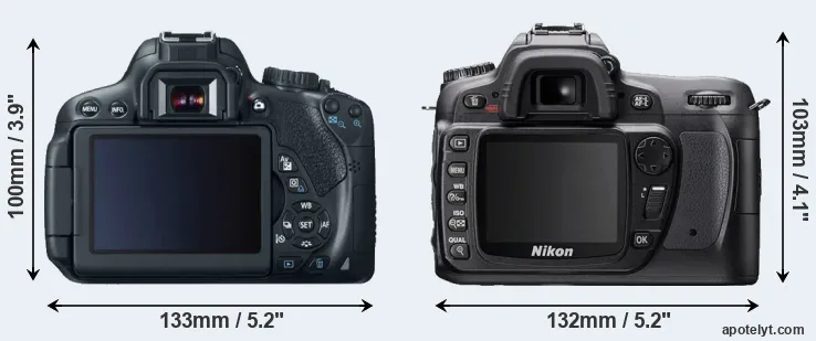 Comparison T4i or D80 rear