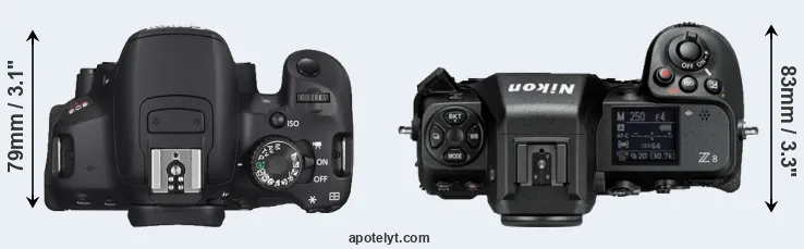 Compare T4i versus Z8 top