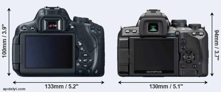 Comparison T4i or E-620 rear