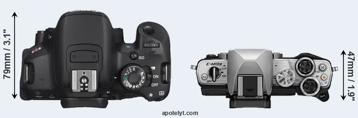 Compare T4i versus E-M10 II top