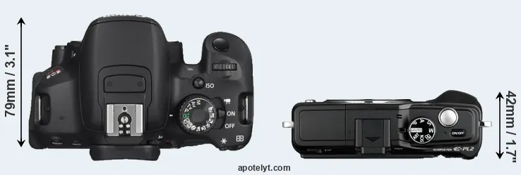 Compare T4i versus E-PL2 top