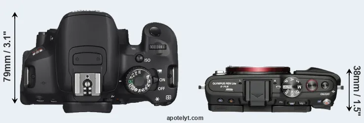 Compare T4i versus E-PL6 top