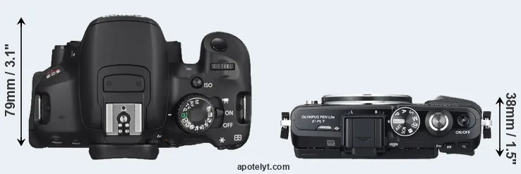 Compare T4i versus E-PL7 top
