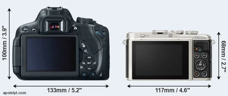 Comparison T4i or E-PL9 rear