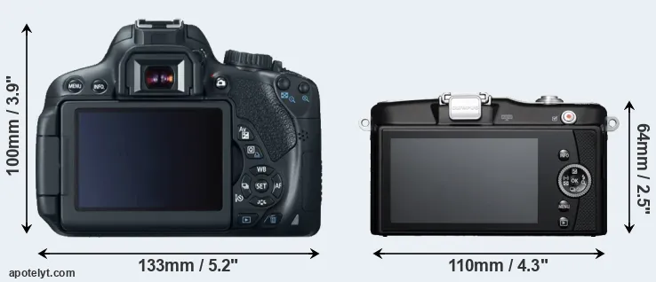 Comparison T4i or E-PM1 rear
