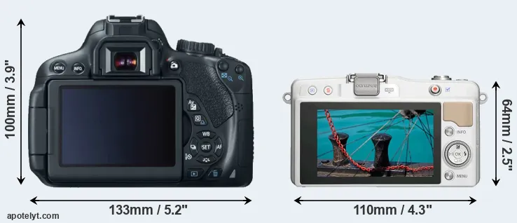 Comparison T4i or E-PM2 rear