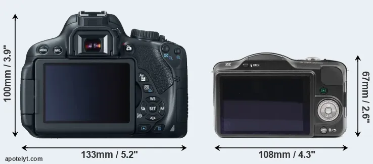 Comparison T4i or GF3 rear