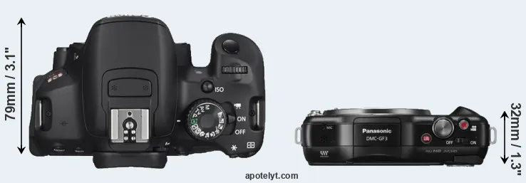 Compare T4i versus GF3 top