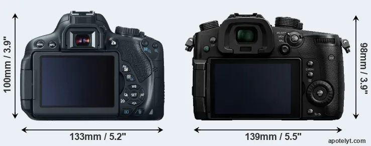 Comparison T4i or GH5 rear