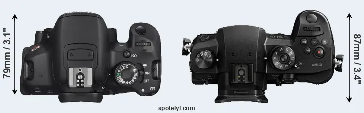 Compare T4i versus GH5 top