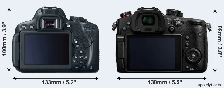 Comparison T4i or GH5s rear