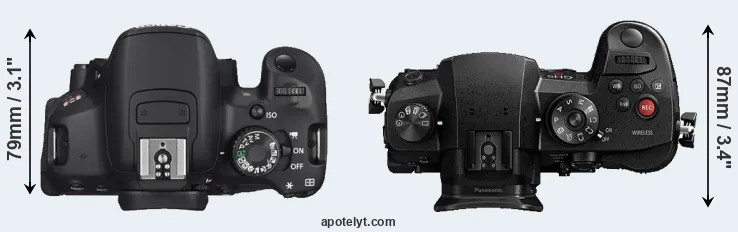 Compare T4i versus GH5s top