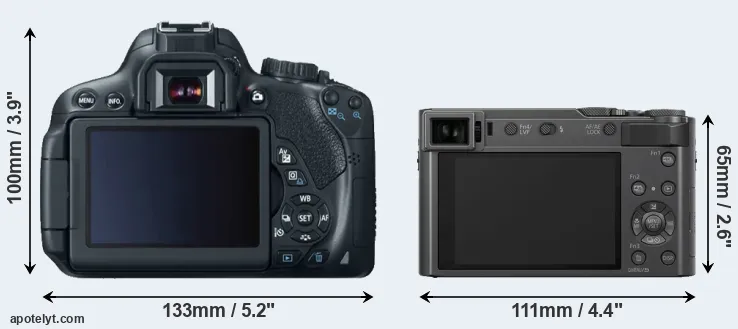 Comparison T4i or ZS200 rear