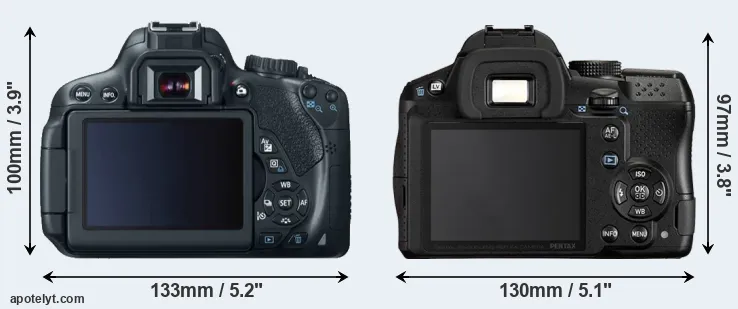 Comparison T4i or K-30 rear