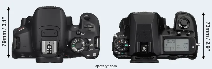 Compare T4i versus K-5 top