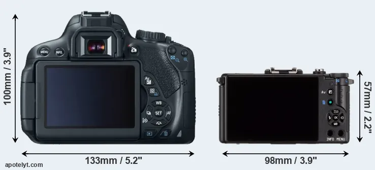 Comparison T4i or Pentax Q rear