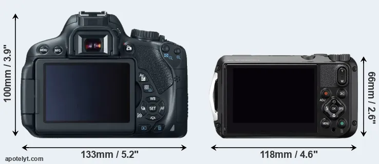 Comparison T4i or WG-6 rear