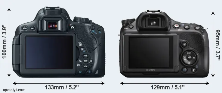 Comparison T4i or A58 rear