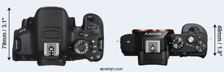 Compare T4i versus A7S top