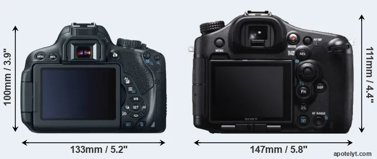 Comparison T4i or A99 rear