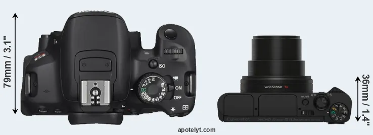 Compare T4i versus HX80 top