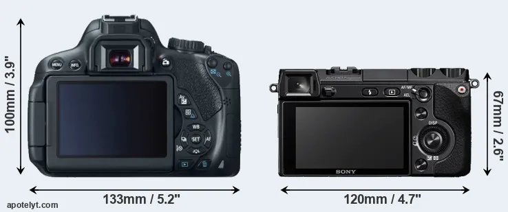 Comparison T4i or NEX-7 rear