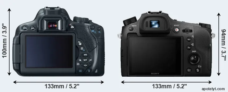 Comparison T4i or RX10 IV rear