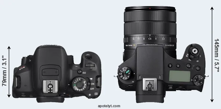 Compare T4i versus RX10 IV top