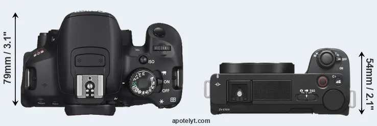 Compare T4i versus ZV-E10 II top