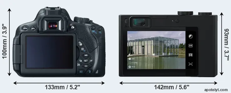 Comparison T4i or ZX1 rear