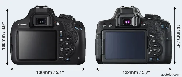 Comparison T5 or T6i rear