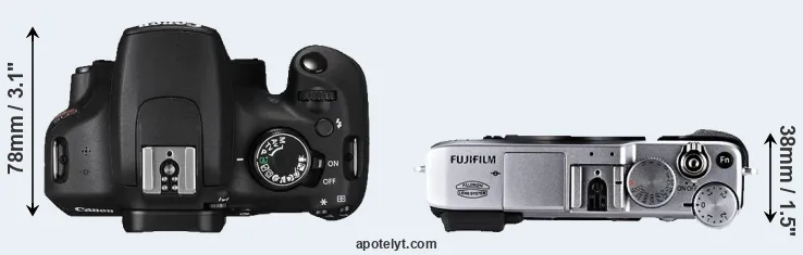 Compare T5 versus X-E1 top