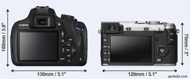 Comparison T5 or X-E2S rear