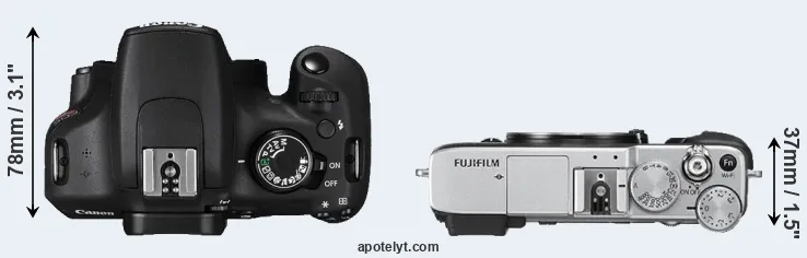 Compare T5 versus X-E2S top