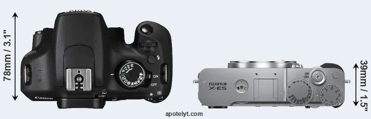 Compare T5 versus X-E5 top