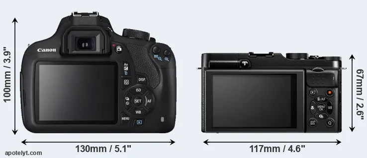 Comparison T5 or X-M1 rear