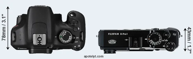 Compare T5 versus X-Pro1 top