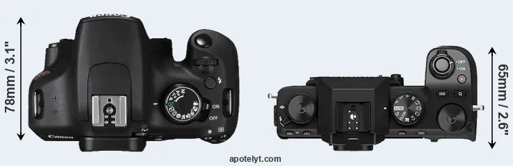 Compare T5 versus X-S10 top