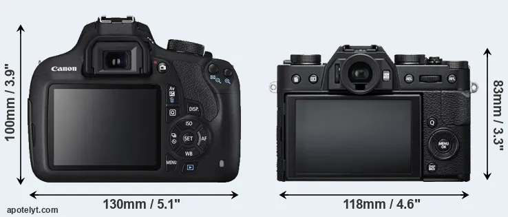 Comparison T5 or X-T20 rear