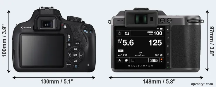 Comparison T5 or X1D II rear