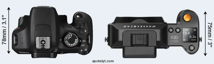 Compare T5 versus X2D 100C top