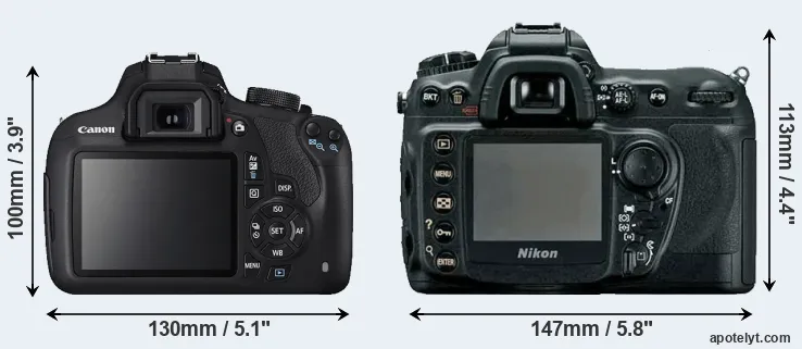 Comparison T5 or D200 rear
