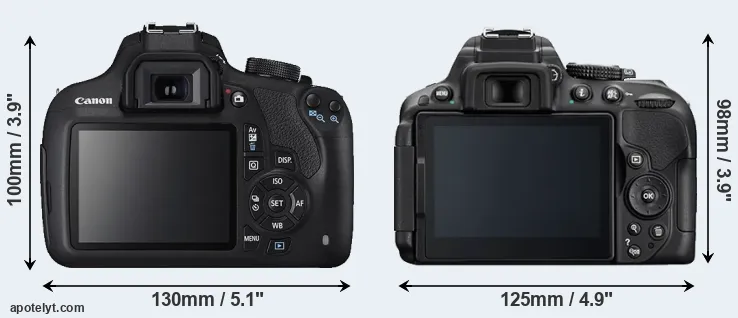 Comparison T5 or D5300 rear