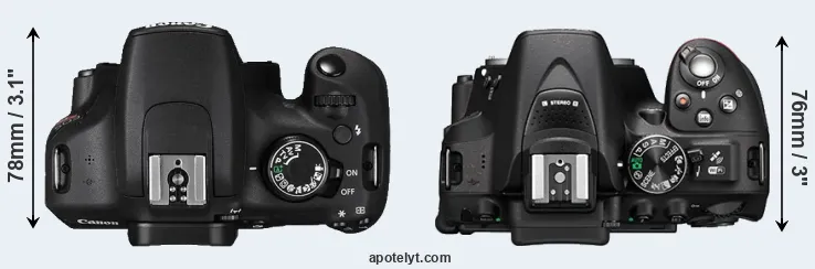 Compare T5 versus D5300 top